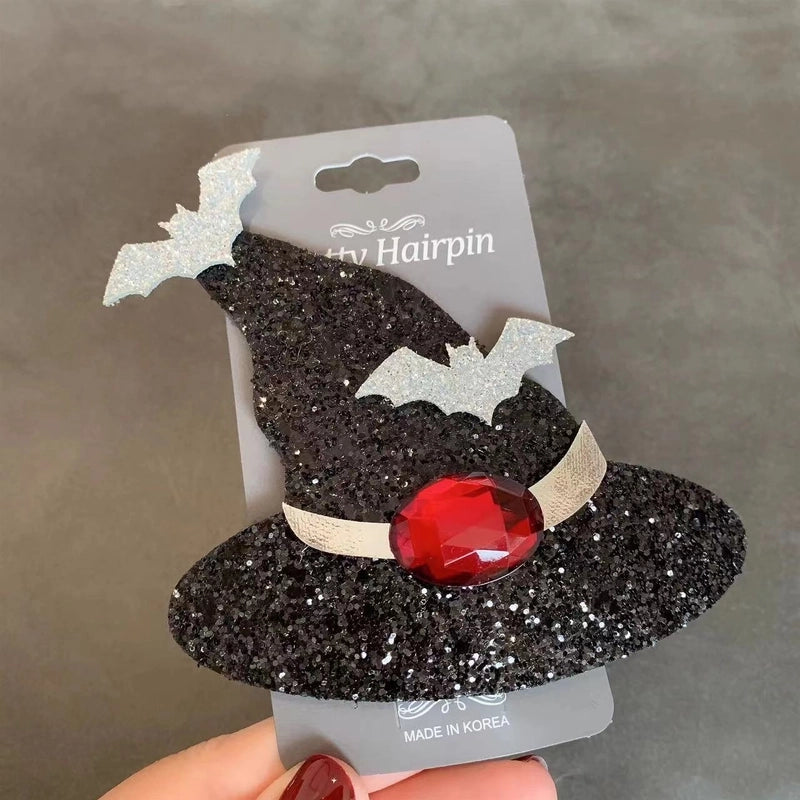 Halloween Ethnic Style Unisex Hat Bat Plastic Sequins Hair Clip