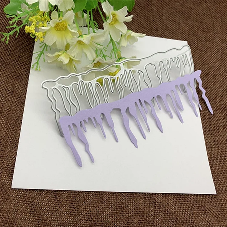 Icicle winter decoration metal cutting die craft stamp die-cut embossing card making mold frame