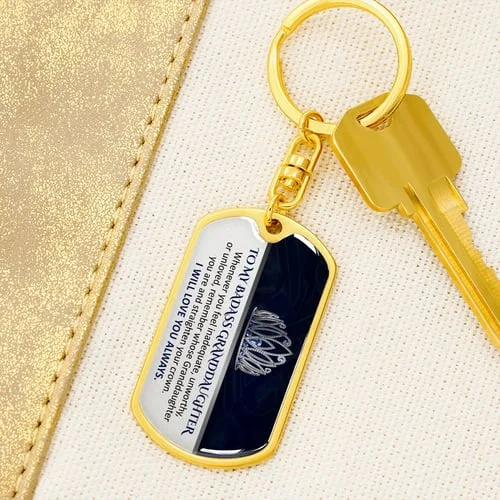(ALMOST SOLD OUT) Keepsake for Granddaughter Keychain - LIMITED QUANTITIES AVAILABLE