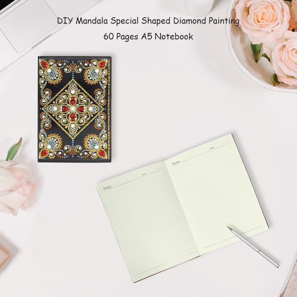 Mandala-DIY Creative Diamond 60 Pages A5 Notebook от Peggybuy WW