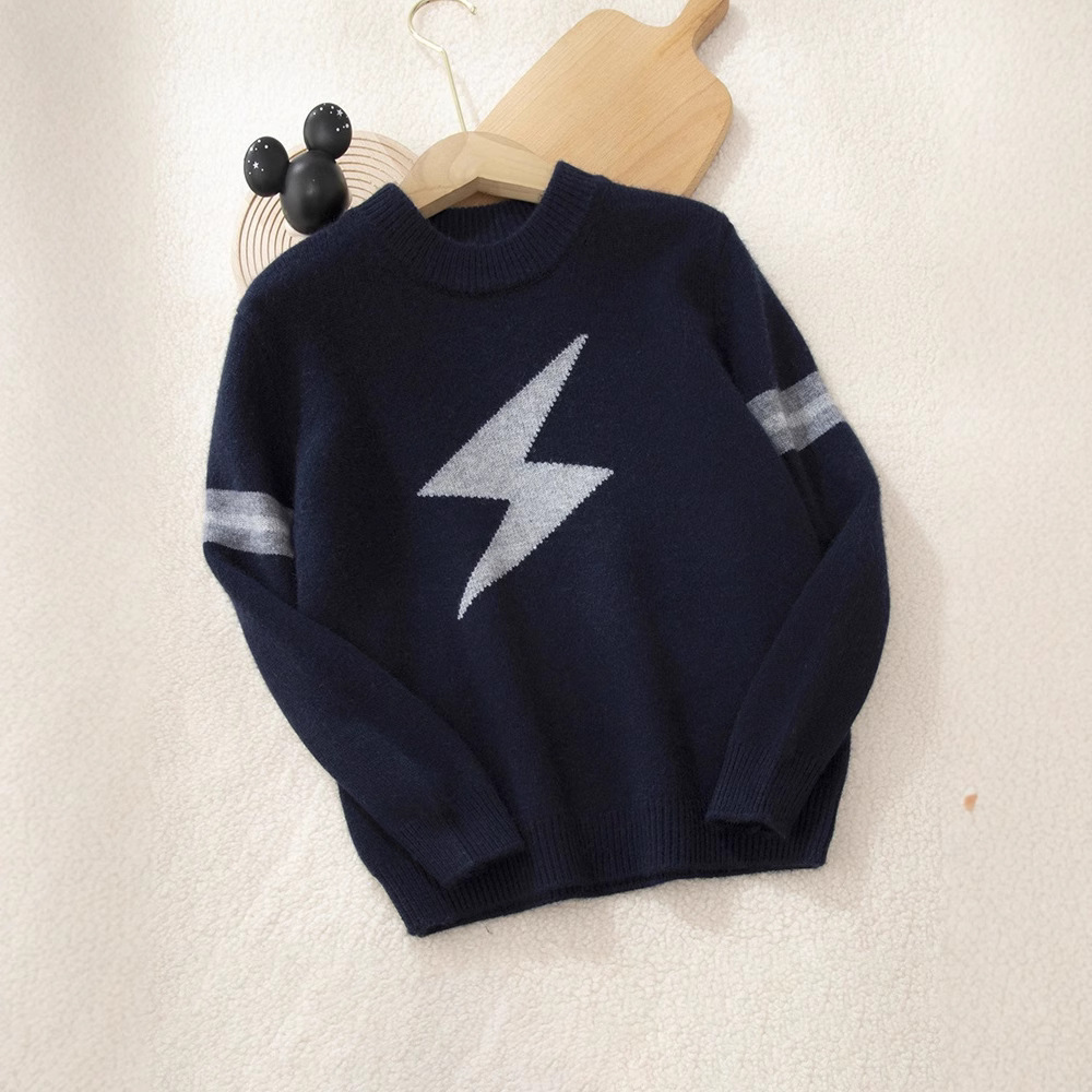 Lightning Mark Kids Cashmere Sweater REAL SILK LIFE