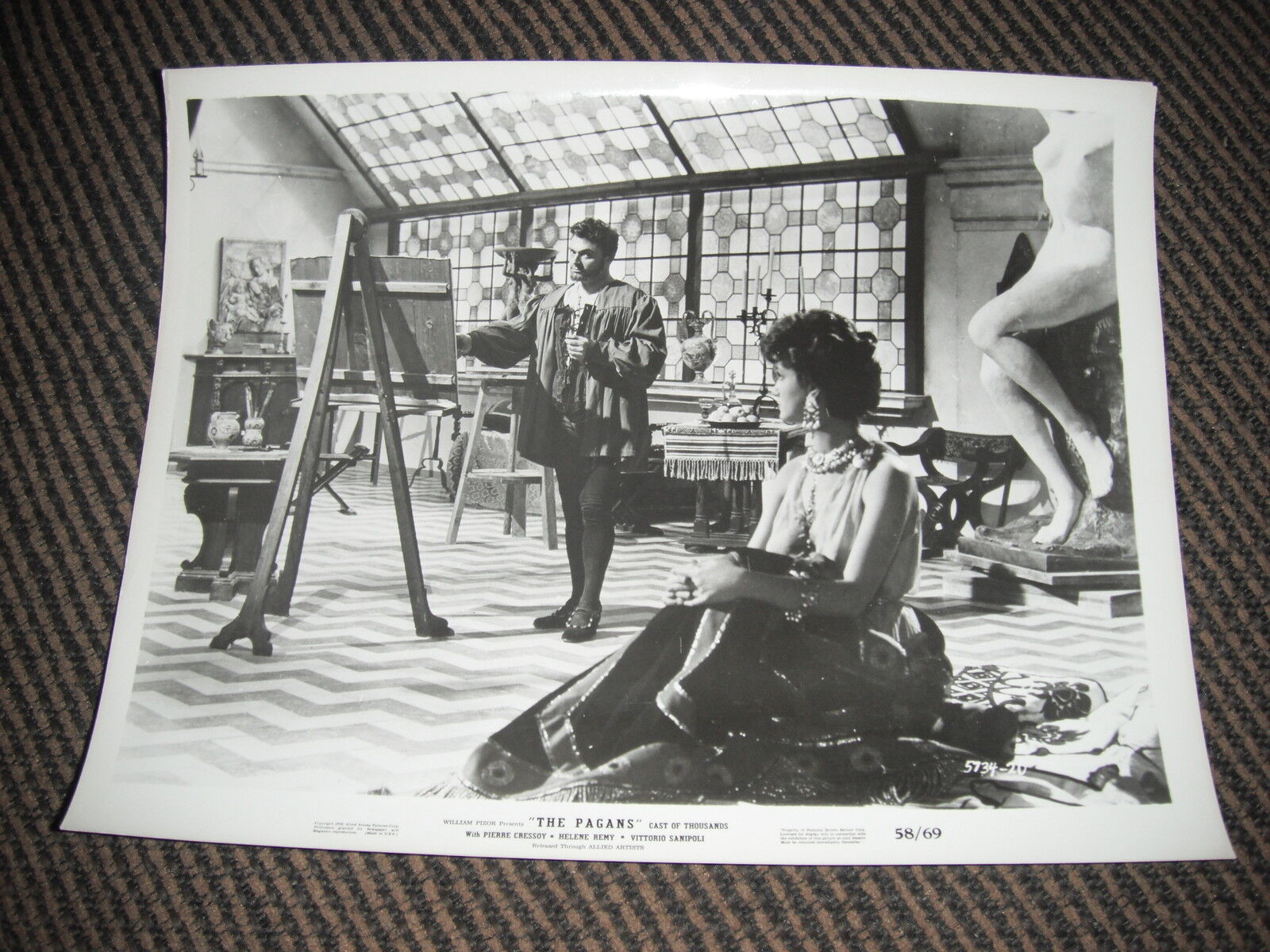 The Pagans B&W Artist Nude 8x10 Promo Photo Poster painting Original Lobby 1953