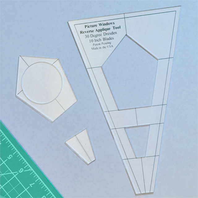 Dresden Patchwork Template - Windows Applique Ruler!