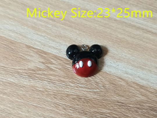 Bulk 10Pcs Biscuit Cartoon Animal Mouse Head Resin Charms Pendants Dangle Charm For DIY Earrings Keychain Necklace Jewelry Making Accessories