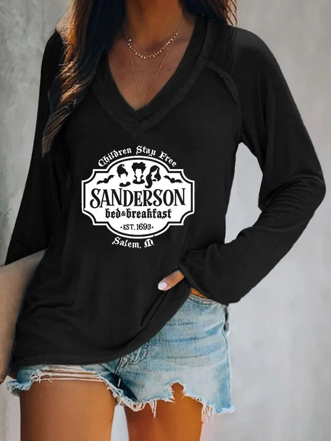 Sanderson Bed & Breakfast Print Long Sleeve T-Shirt
