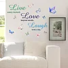 Live Laugh Love Butterfly Wall Sticker Home Decor