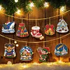 9pcs DIY Double-Sided Rhinestone Acrylic Diamond Art(Hello Christmas)