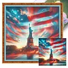 Independence Day Scenery-11CT Stamped Cross Stitch 40*40cm/15.75*15.75in tapestrymarket