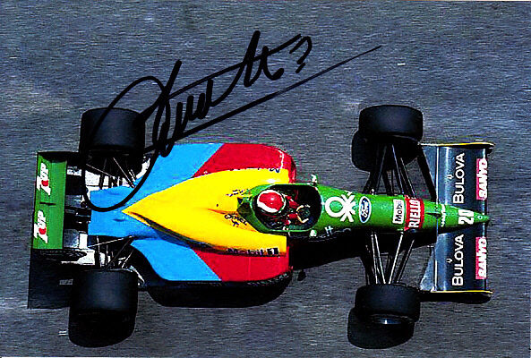 Emanuele Pirro Hand Signed Benetton Photo Poster painting 6x4 1.