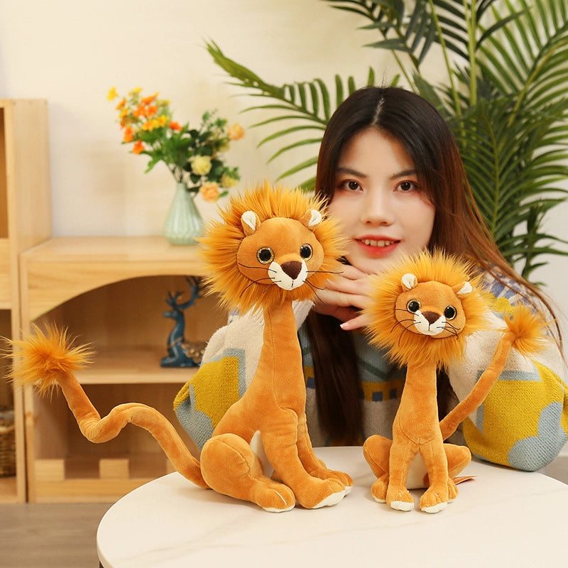 Simulation Animal Doll Plush Toy Lion Puppy Doll Tiger Kitten Cloth Doll