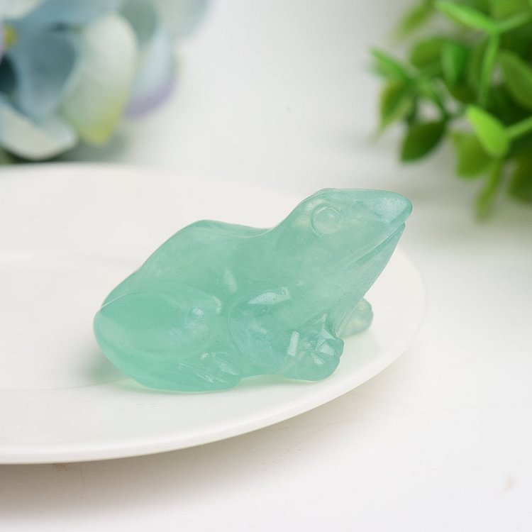 2.0" Fluorite Frog Crystal Carving