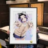 A3 & 4K Size School Uniform Ver. Shinobu Kocho Decorative Painting - Demon Slayer: Kimetsu No Yaiba - HuangGua Studio