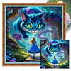 Alice And The Cheshire Cat-11CT Stamped Cross Stitch 40*40cm