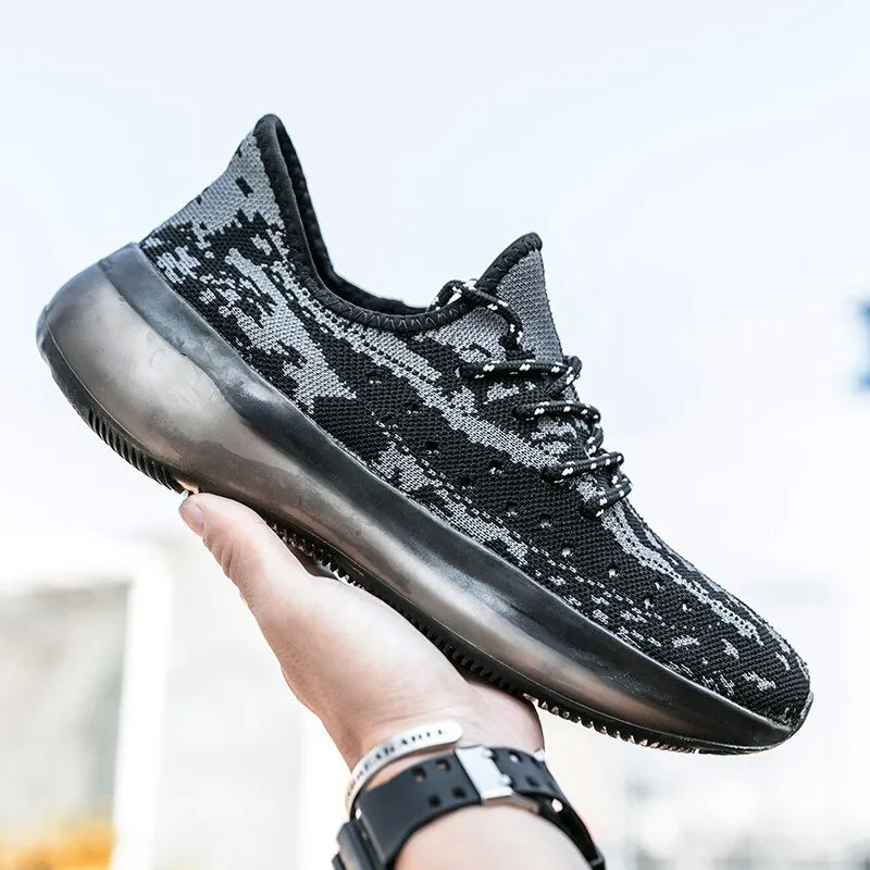 High Quality Men Shoes Comfortable Mens Casual Shoes Breathable Lightweight Sneakers Black Gray White Big Size 39-47