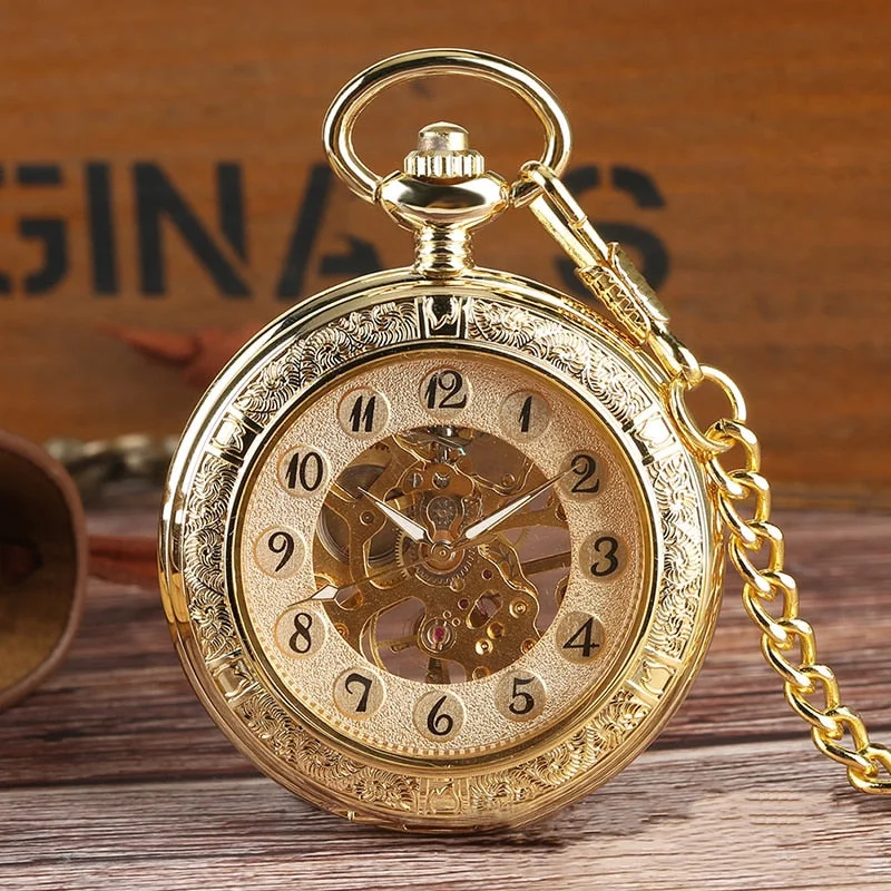 Tommy Golden Pocket watch with Chain