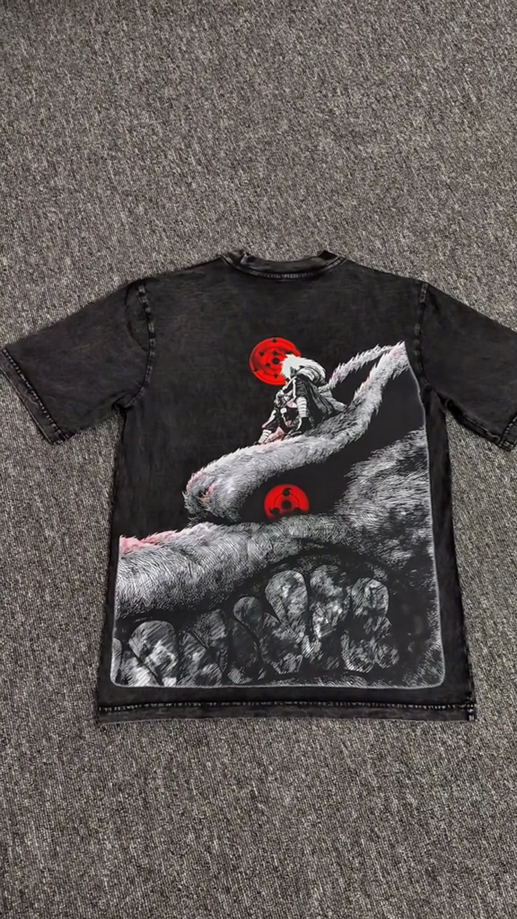 Naruto Anime Double Printed Vintage Tee