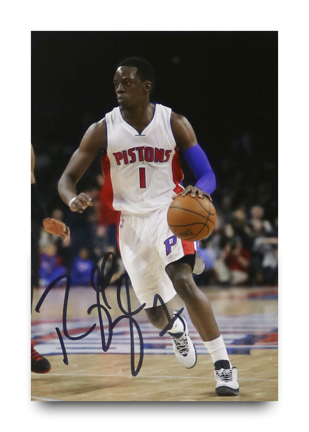 Reggie Jackson Signed 6x4 Photo Poster painting Detroit Pistons Basketball NBA Autograph + COA