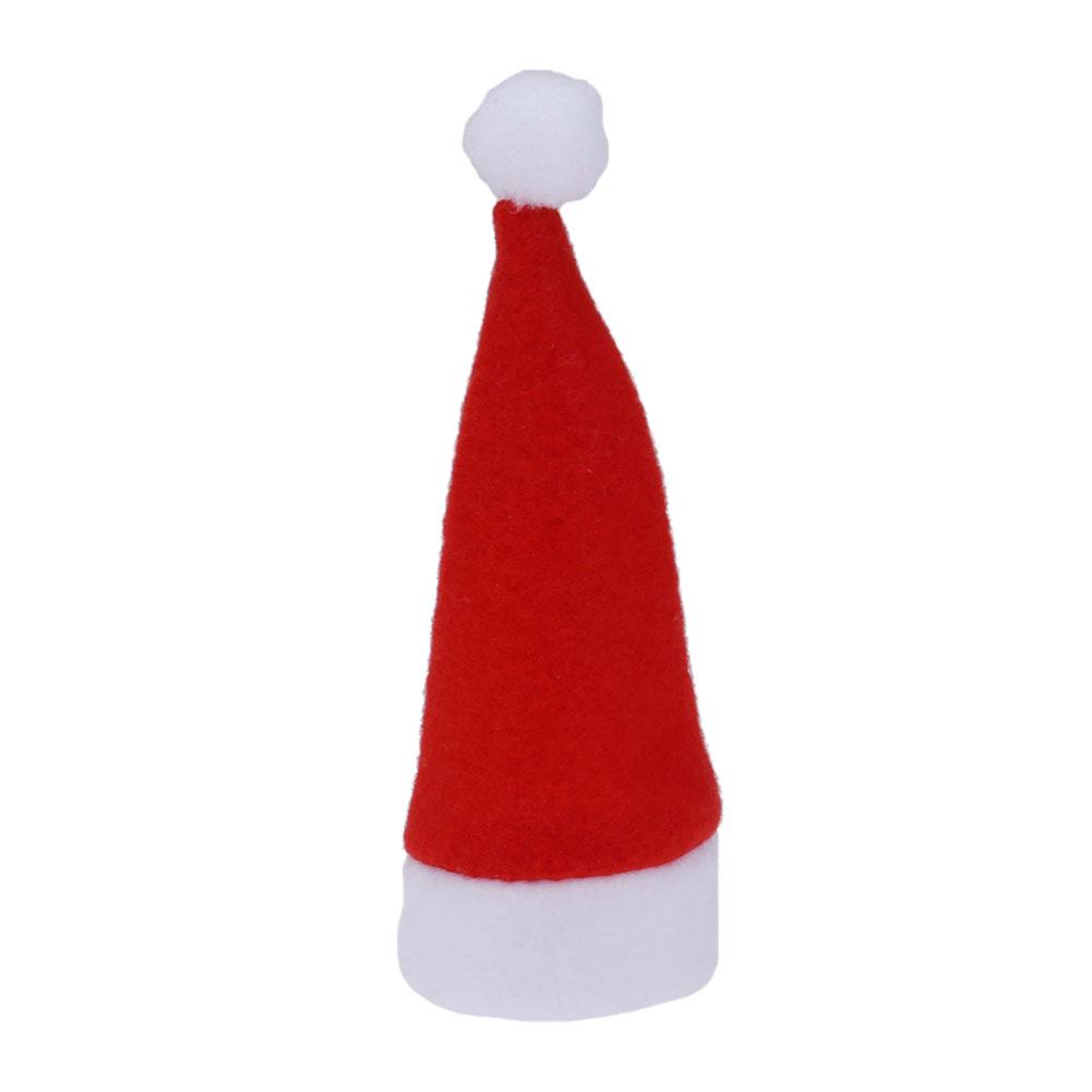 

10pcs Christmas Hat Theme Wine Bottle Cover Hat Knife Fork Hat Home Décor, 501 Original