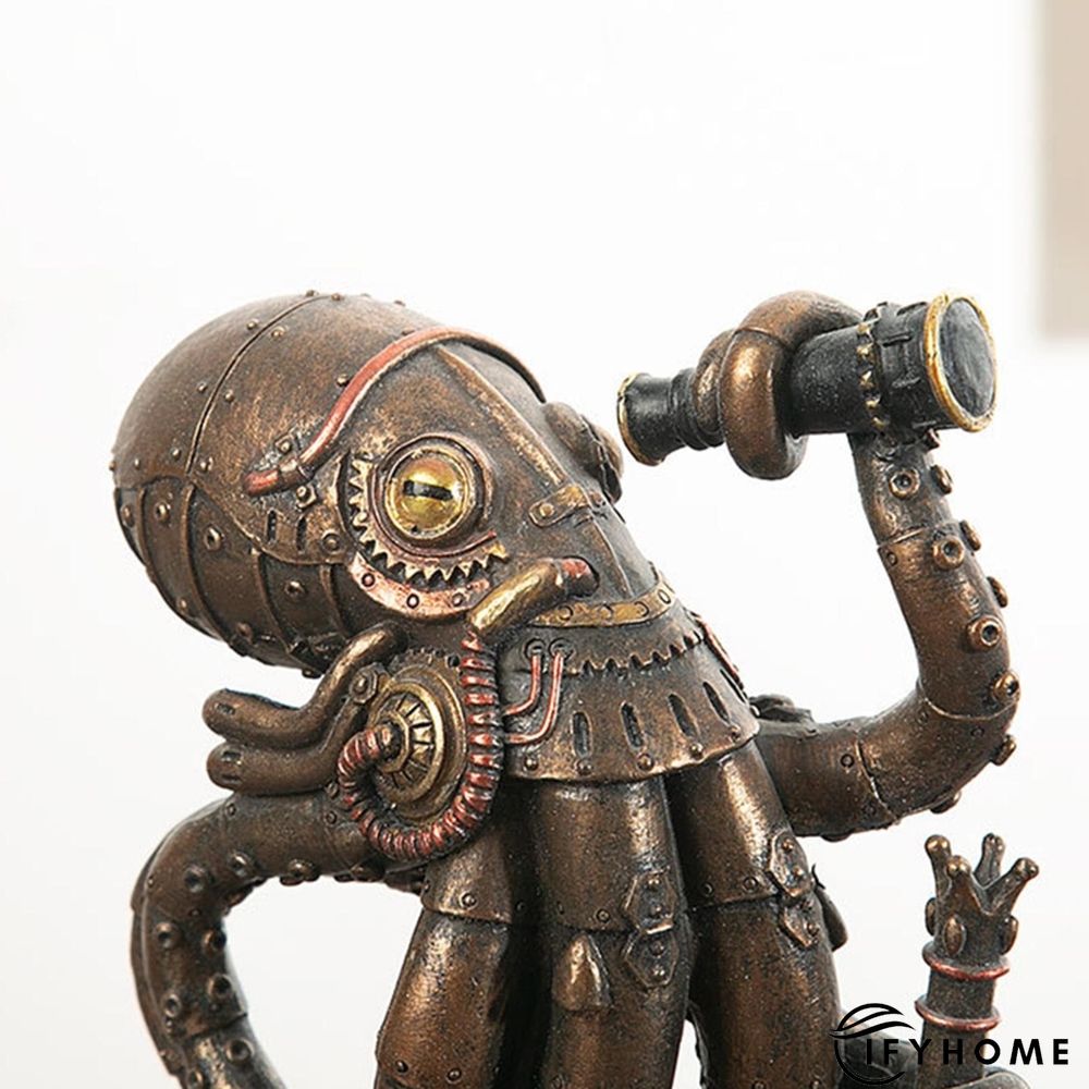 Steampunk Style Mechanical Traveler Octopus Sculpture | IFYHOME