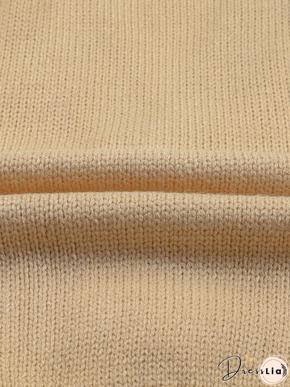 Cozy Beige V-Neck Knit Cardigan with Front Buttons