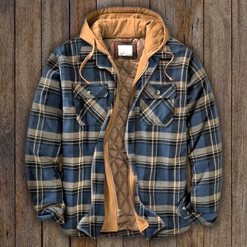 Check Hooded Jacket