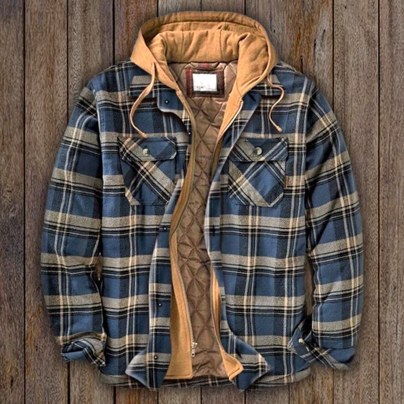Check Hooded Jacket