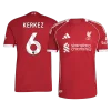 KERKEZ #6 Liverpool Home Authentic Soccer Jersey 2025/26