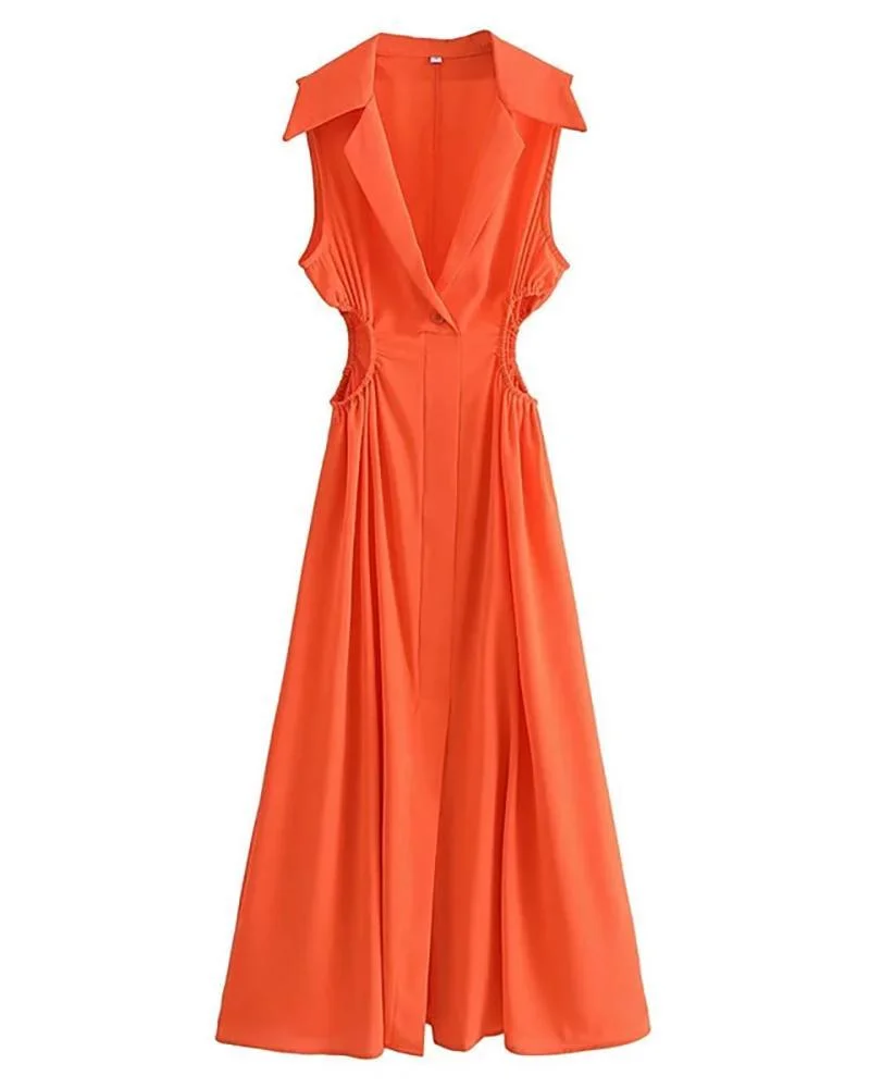 Sexy V-Neck Waistless A-Line Dress