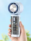 Portable Handheld Turbo Fan Rechargeable Foldable Personal Fan 100 Speed Small Pocket Fans Travel Essentials Gifts for Women Men