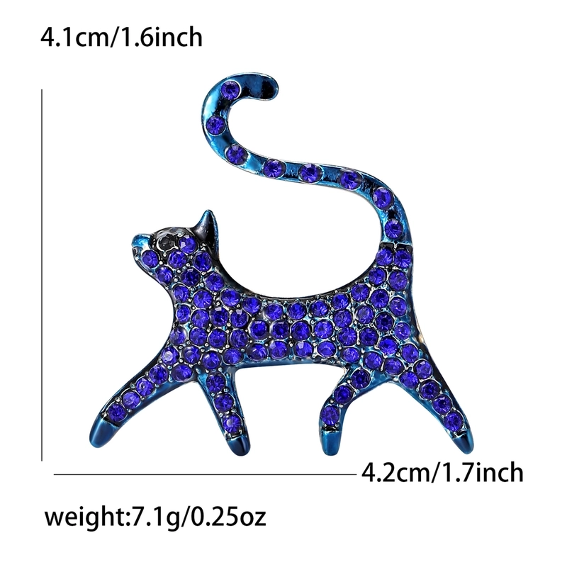 Classic Style Pin Cat Alloy Rhinestone Women’s Brooches