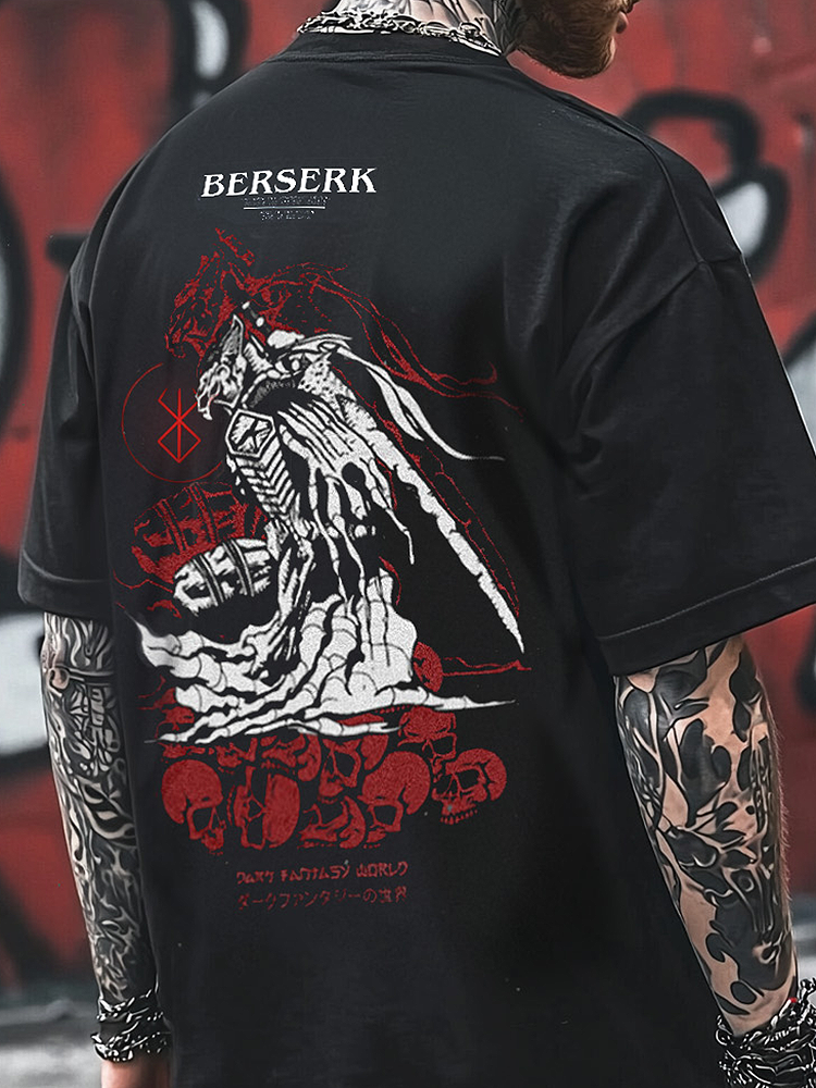 Shoptechwear Art Berserk Guts Dark Oversized Unisex Casual T-shirt
