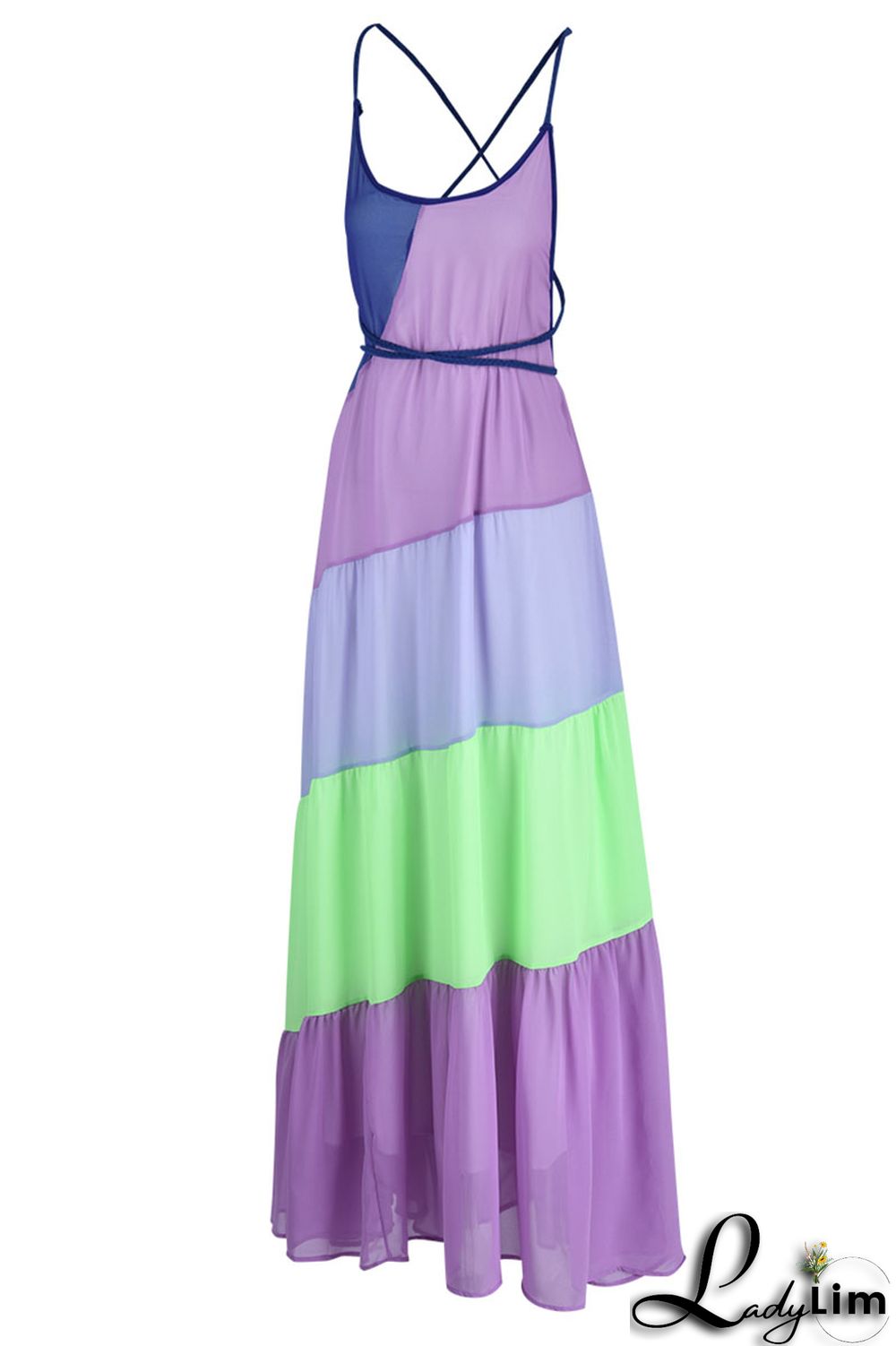 Orange Sexy Print Patchwork Backless Straight Dresses