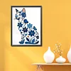 (Multi-Style) Blue And White Porcelain Cat-11CT Stamped Cross Stitch 40*53cm/15.75*20.87in