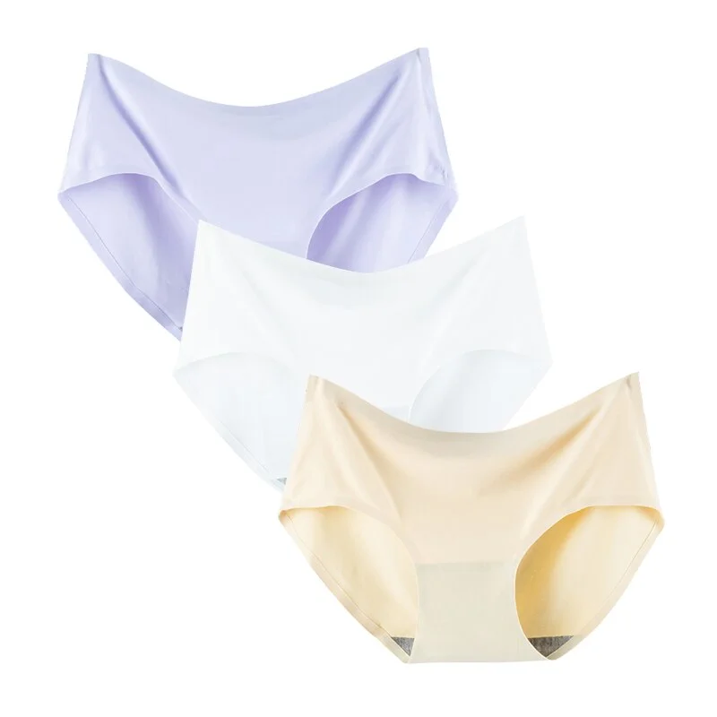 3Pcs/lot Seamless Panty Set Underwear Female Comfort Briefs Underpants Soft Invisible Intimates Lingerie M-XL Women Panties