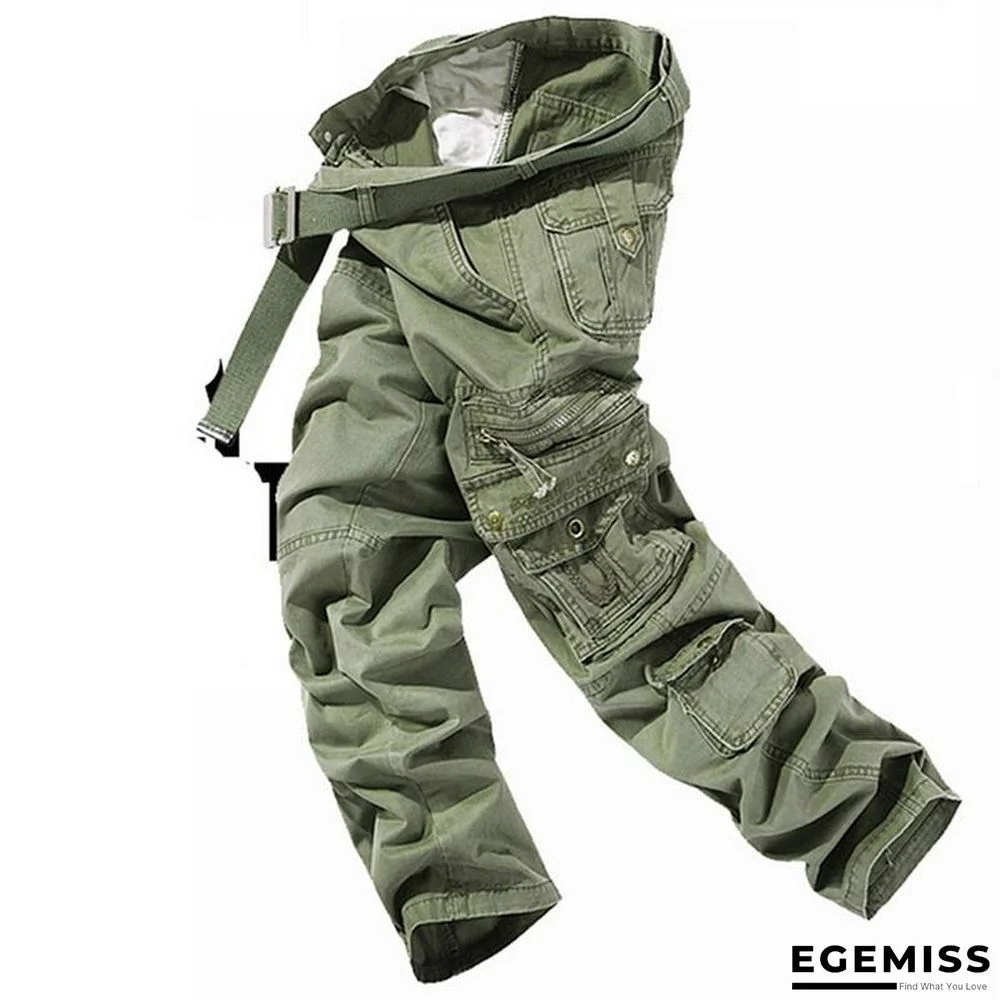 Mens Tactical Pants Joggers Casual Male Cargo Pants Cotton Trousers Multi Pocket Military Style Green Pants | EGEMISS
