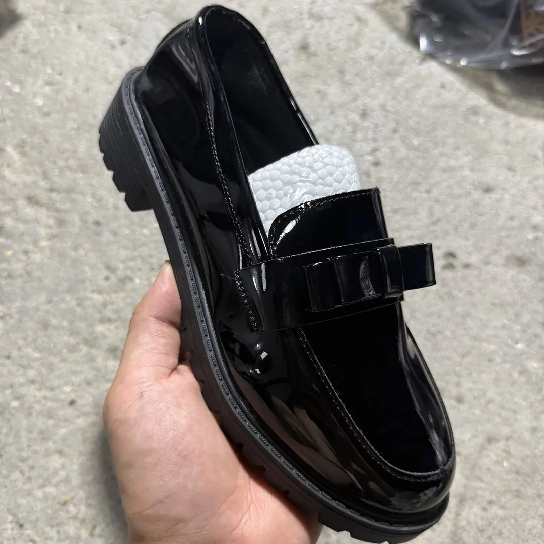 Breakj Breakj New Patent Leather Bright Eso And Retro Lefu Shoes Large-Size Fashion Casual Single Shoes
