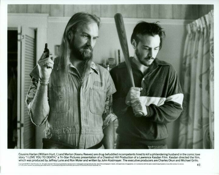 William Hurt Keanu Reeves I Love You To Death Originial 8x10 Press Photo Poster painting