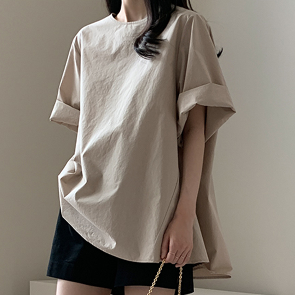 Women Plain Loose Summer Thin Casual T-shirt