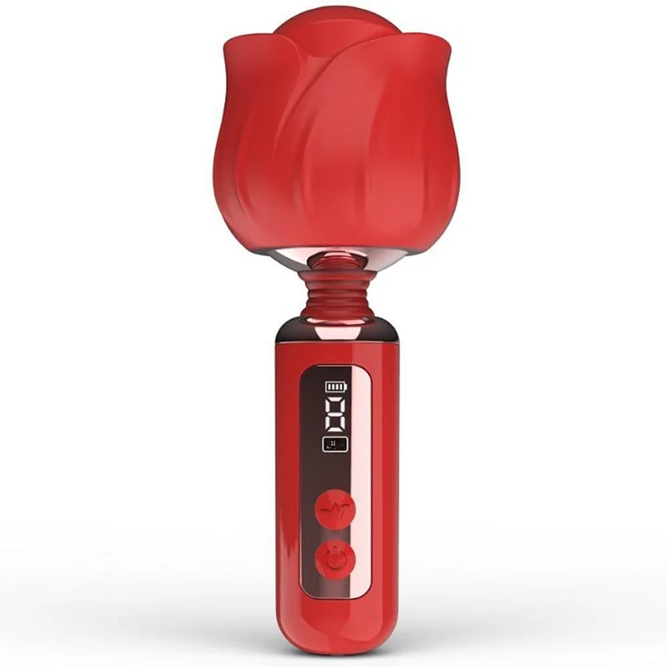 (จัดส่งจากกรุงเทพฯ)จอแสดงผล LCD มือถือ Rose AV Wand 9 Frequency Vibrator Clitoral Nipple Stimulator