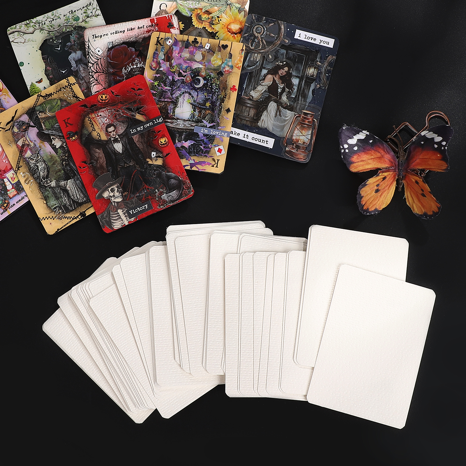 ATC 카드 - 50개입 흰색 DIY 도구 수채화지 카드 저널 소재