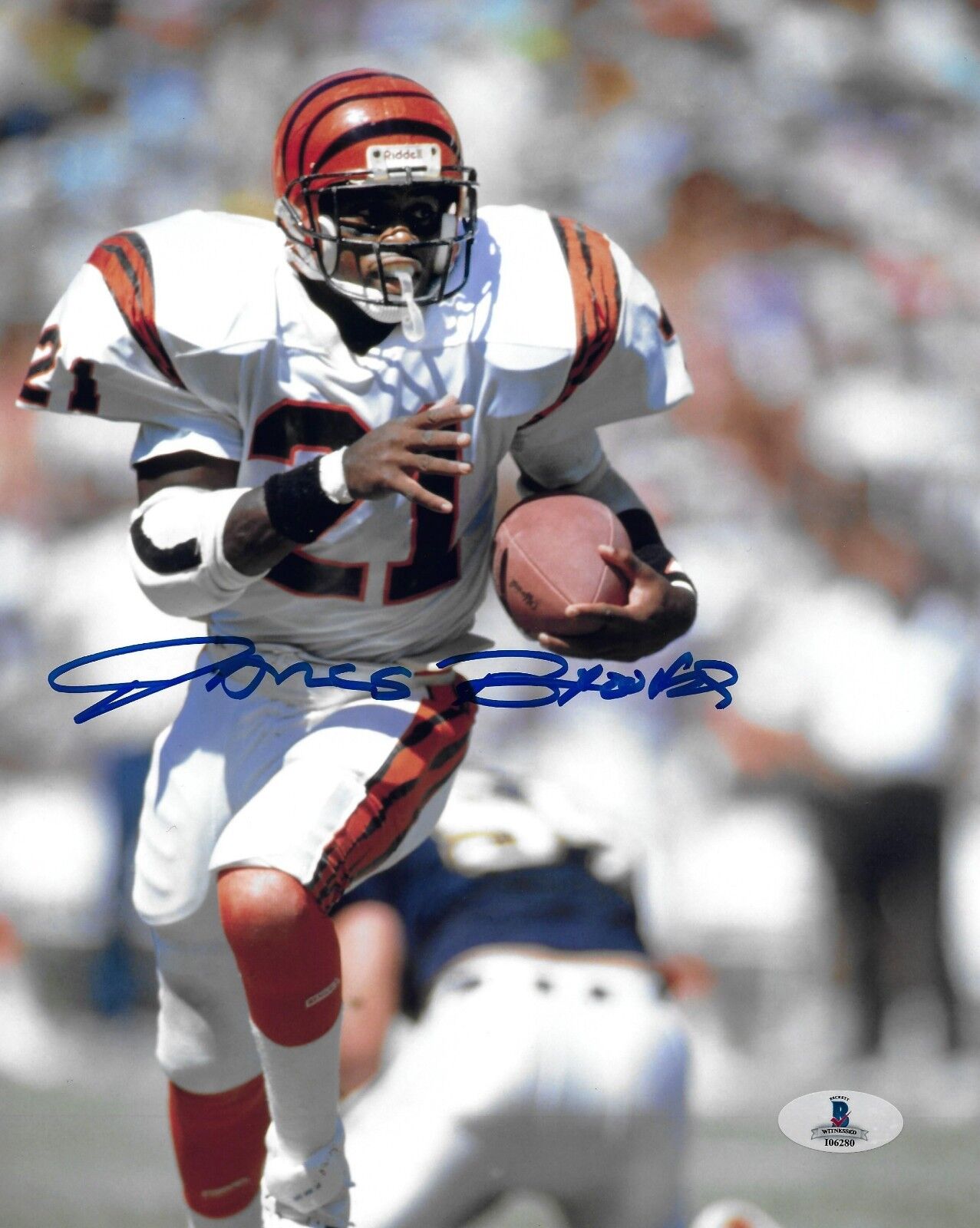 James Brooks Signed Bengals Football 8x10 Photo Poster painting BAS Beckett COA Pro Bowl Picture