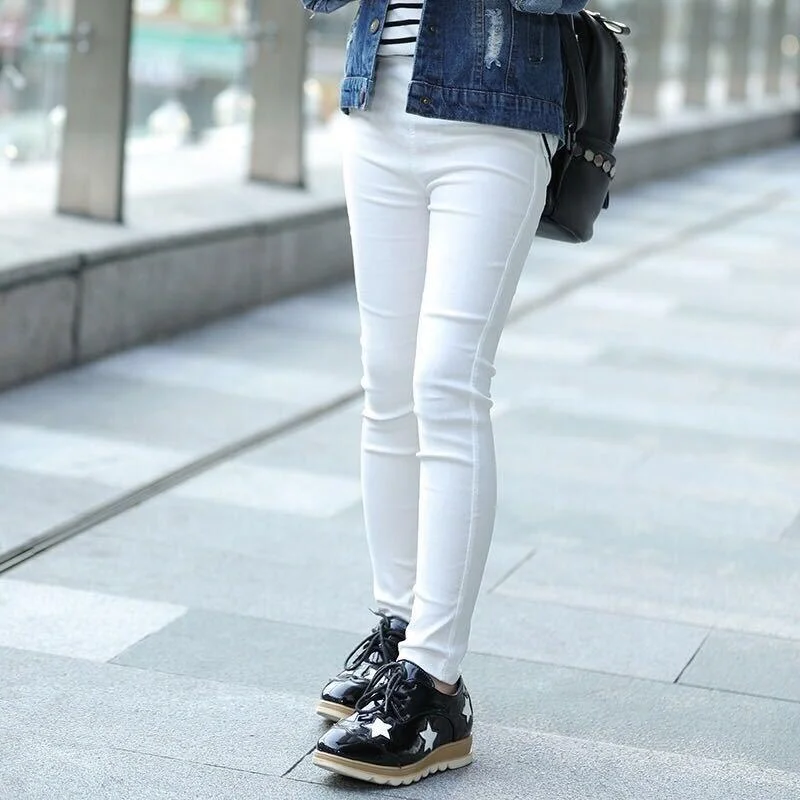 Girls Pants Spring Summer Cotton Casual Kids Trousers Solid Color Cotton Girl Leggings Slim Pencil Pants for 3-10 Years Children