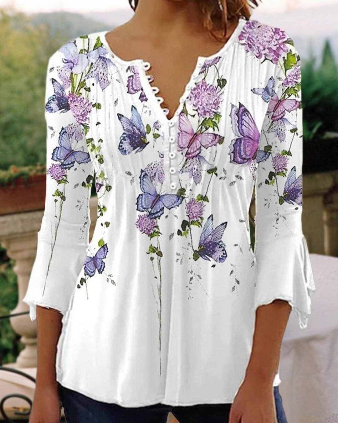 Women Casual Leaf Autumn Lightweight Micro-Elasticity Loose Best Sell Regular H-Line Tops