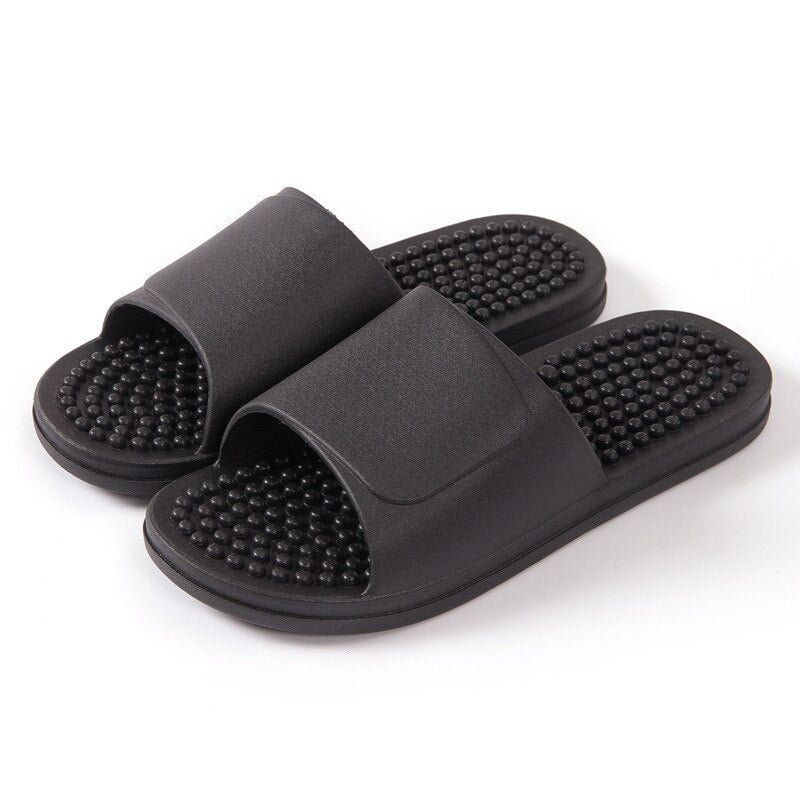 Massage Bathroom Slippers Woman Acupoint Indoor Solid Soft Casual Slippers Summer Non-slip Unisex Flip Flop Shower Shoe