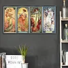 (US Only)Four Season Goddess Printed Cross Stitch Kit 90x50cm DIY 11CT Thread Art Work