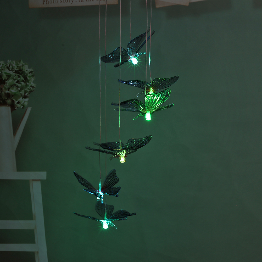 

Butterfly LED Solar Color Changebell-Wine Chimes Light, 501 Original