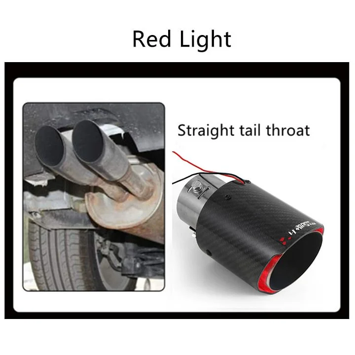 Car modified carbon fiber LED luminous exhaust pipe