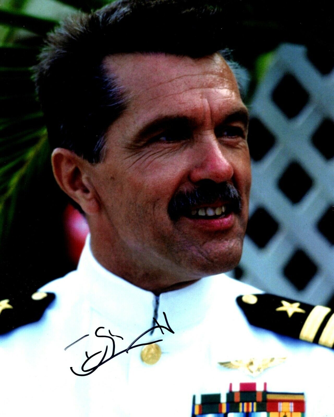 AUTOGRAPHED 8X10 SIGNED BY TOM SKERRITT AS VIPER IN TOP GUN UACC CPA