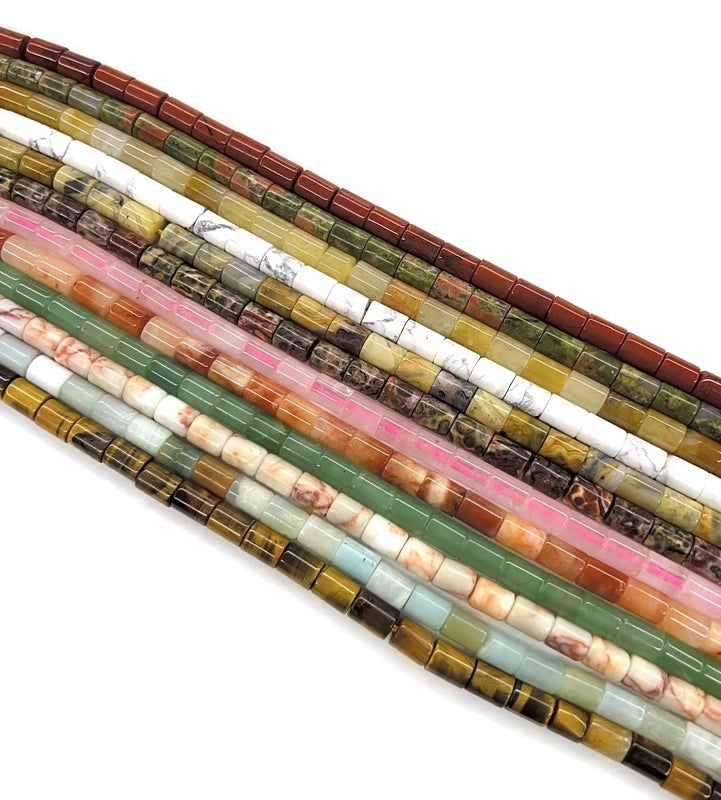 1 Set 6*8mm 1-1.5mm Natural Stone Crystal Agate Round Beads