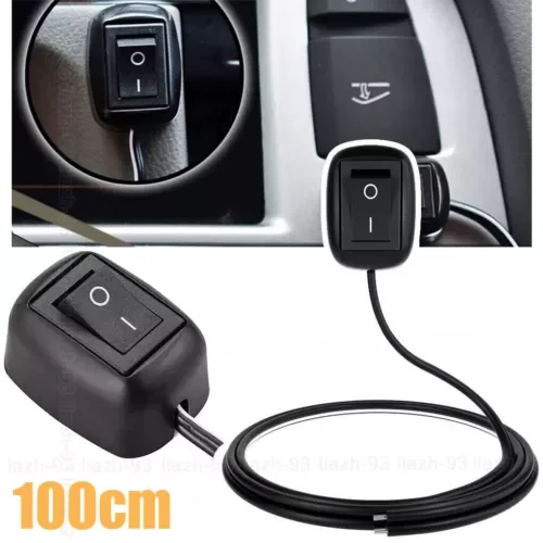Dronehint 12V Car Push Button Rocker Switch Paste Type OFF/ON Toggle Switches Cable Parts  (For: Acura) Parts